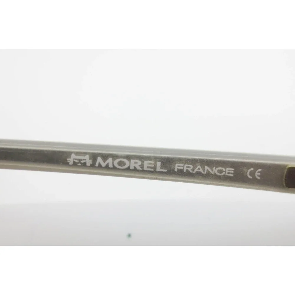 Morel France Lightec 7669L Black Cream Rectangular Eyeglasses Frames 51-15-135